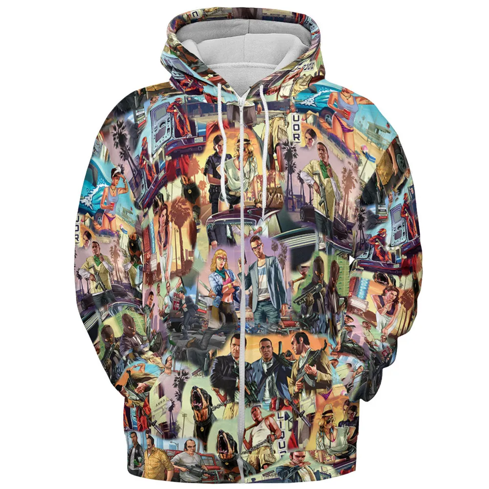 GTA Grand Theft Auto Scenes All-over Print Hoodie - 4