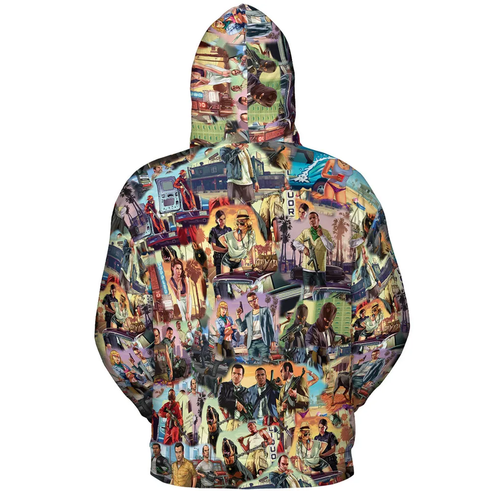 GTA Grand Theft Auto Scenes All-over Print Hoodie - 5