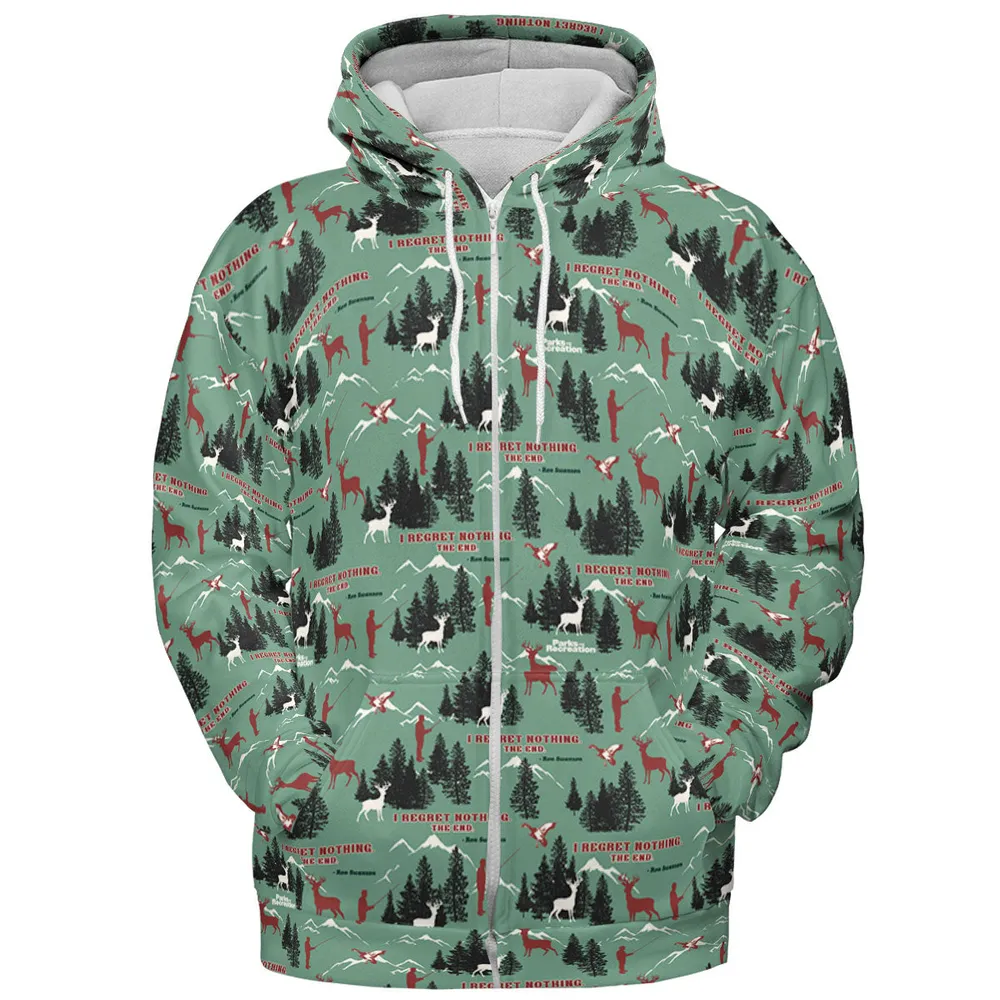 I Regret Nothing Park And Recreation All-over Print Hoodie - 4
