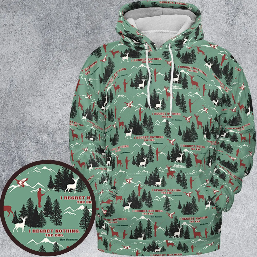 I Regret Nothing Park And Recreation All-over Print Hoodie - 2