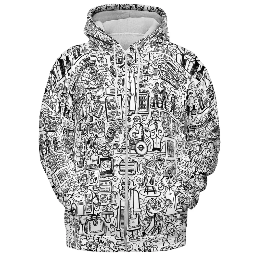 The Big Lebowski Doodles All-over Print Hoodie - 4