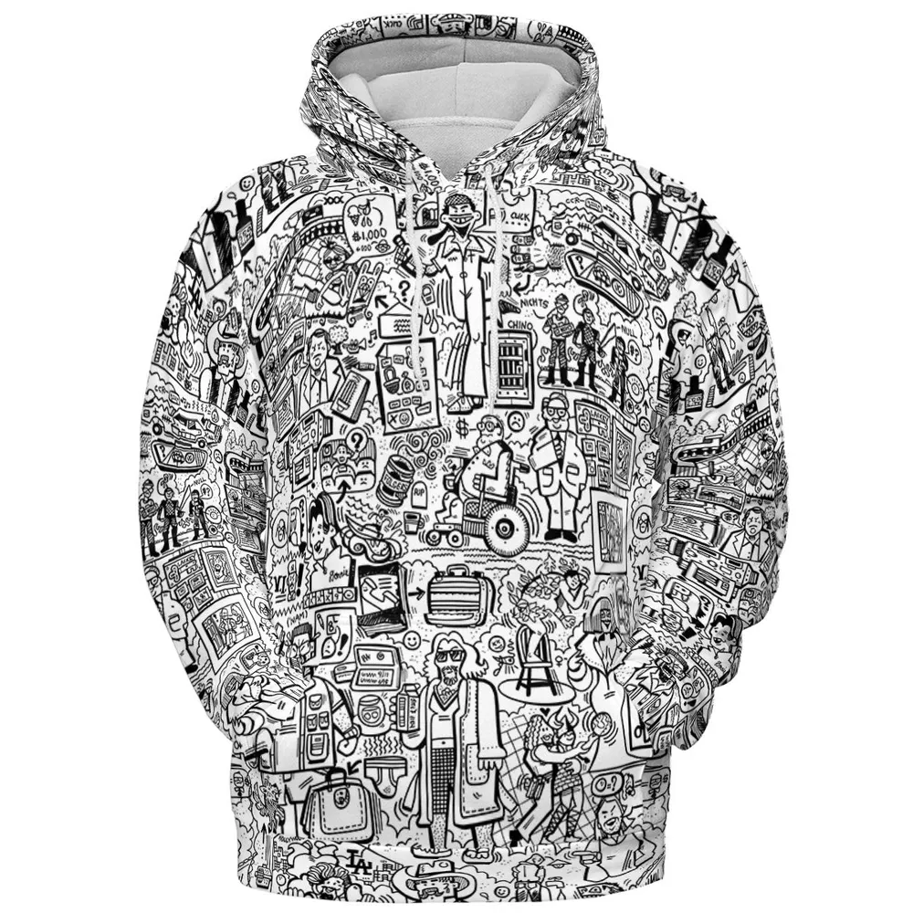The Big Lebowski Doodles All-over Print Hoodie - 3