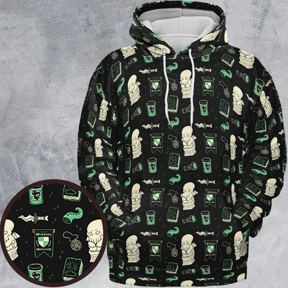 Cthulhu H.P Lovecraft Miskatonic University All-over Print Hoodie - 2