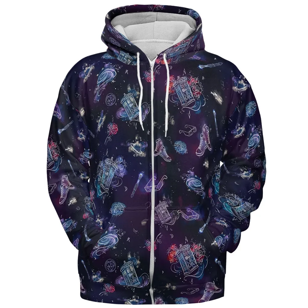 Tardis Doctor Who Seamless All-over Print Hoodie - 4