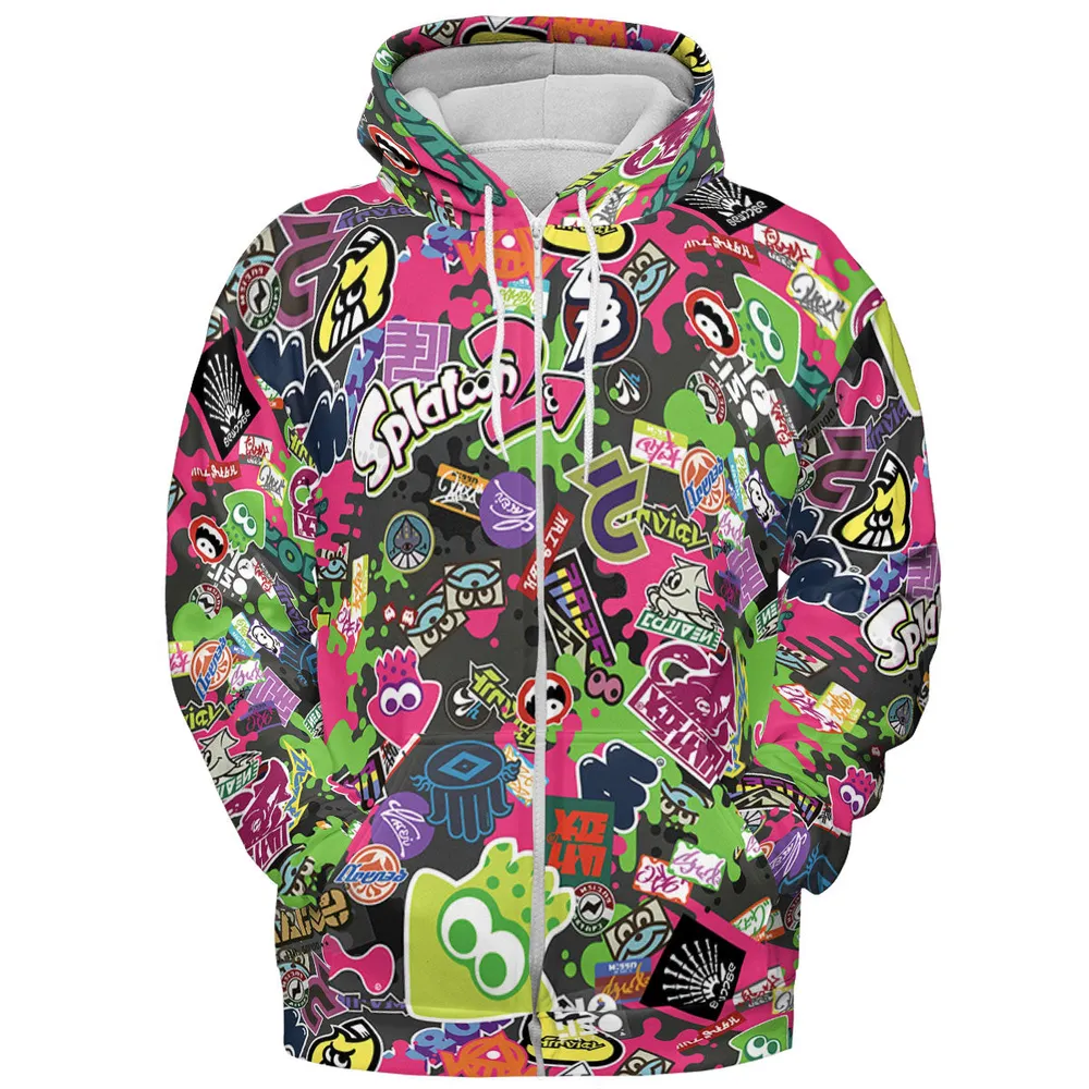 Splatoon Video Game Pattern All-over Print Hoodie - 4