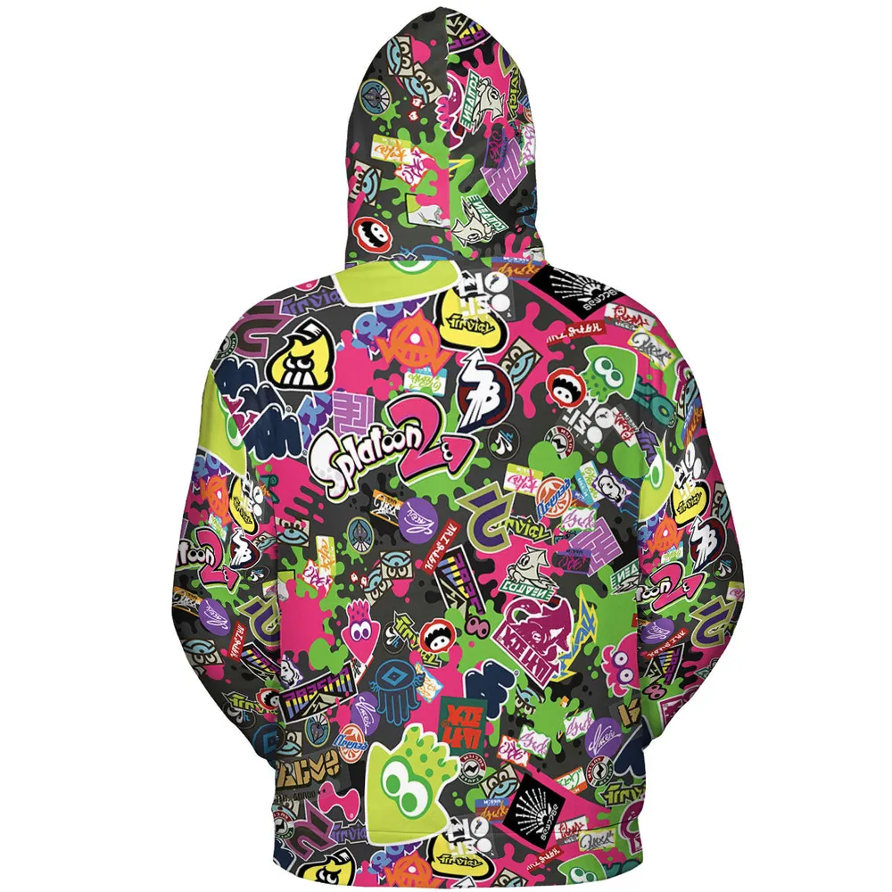 Splatoon Video Game Pattern All-over Print Hoodie - 5