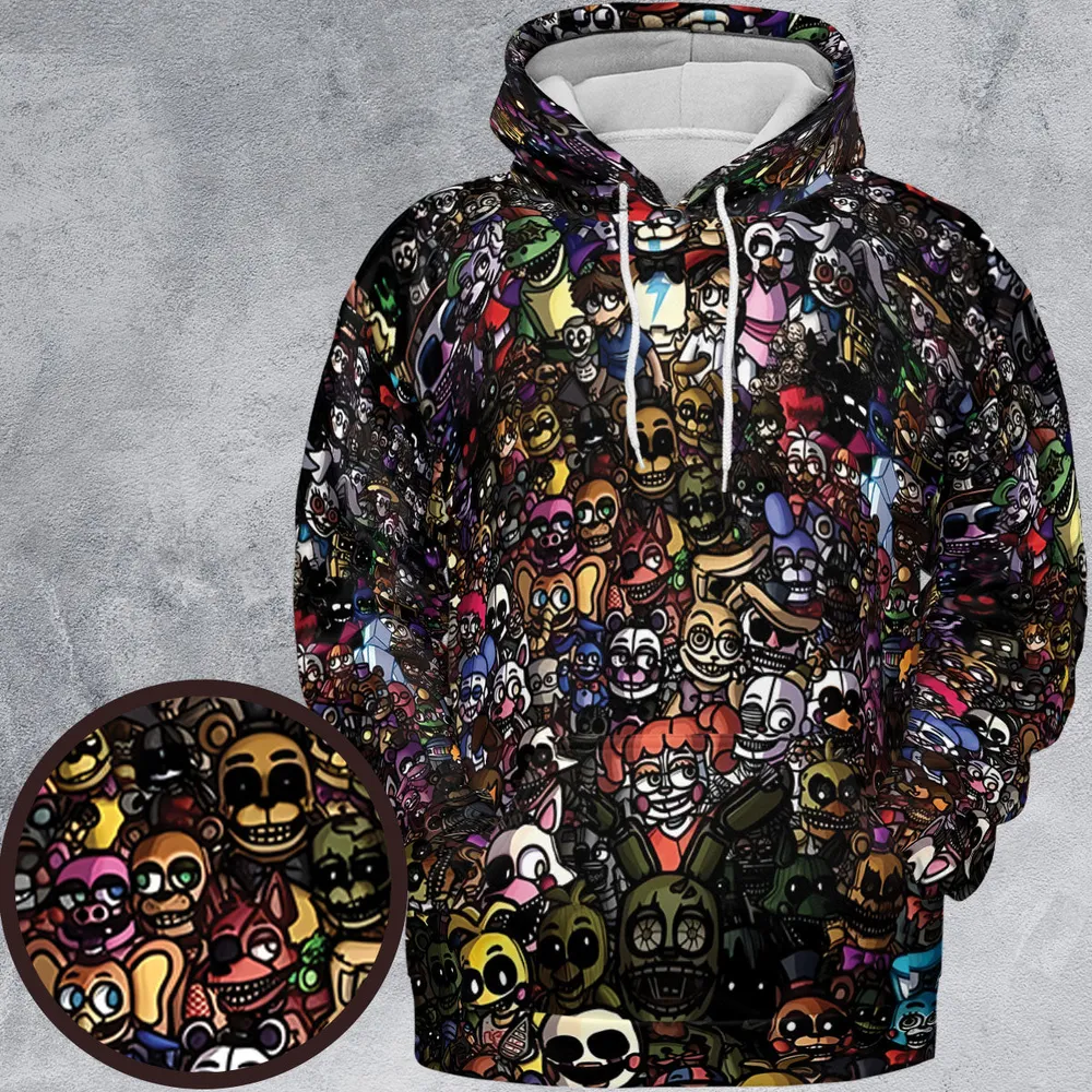 Doing A FNAF All-over Print Hoodie - 2