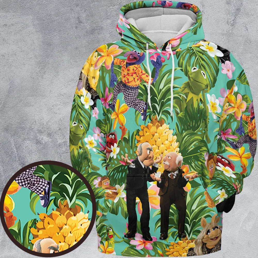 Statler And Waldorf Muppets Tropical All-over Print Hoodie - 2