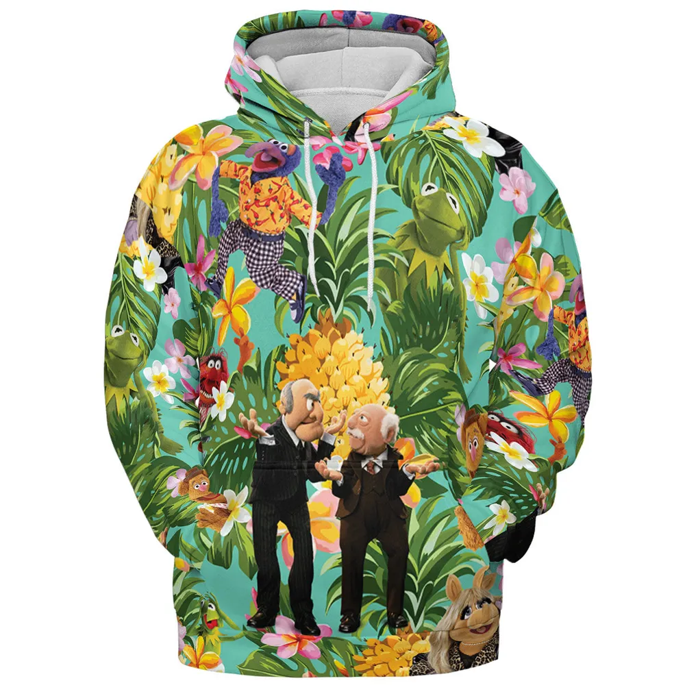 Statler And Waldorf Muppets Tropical All-over Print Hoodie - 3