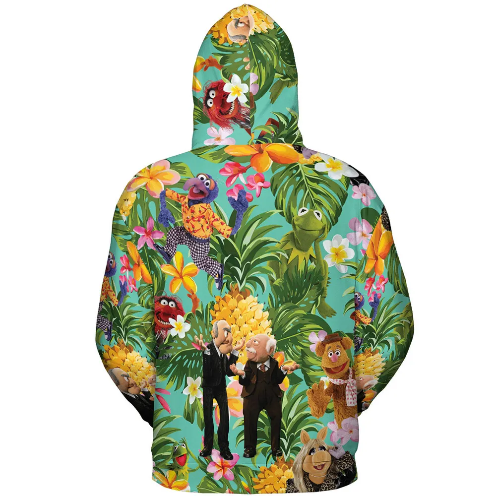 Statler And Waldorf Muppets Tropical All-over Print Hoodie - 5