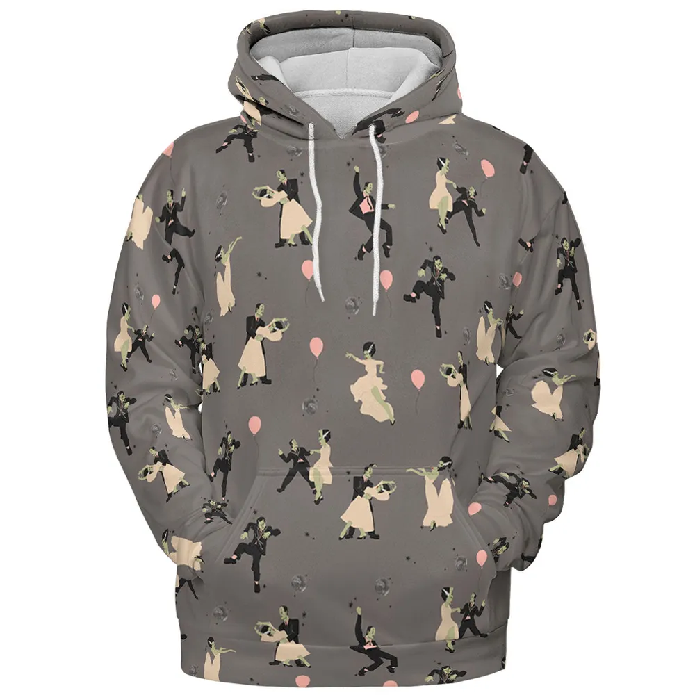 Dirty Dancing Frankenstein and Bride of Frankenstein All-over Print Hoodie - 3