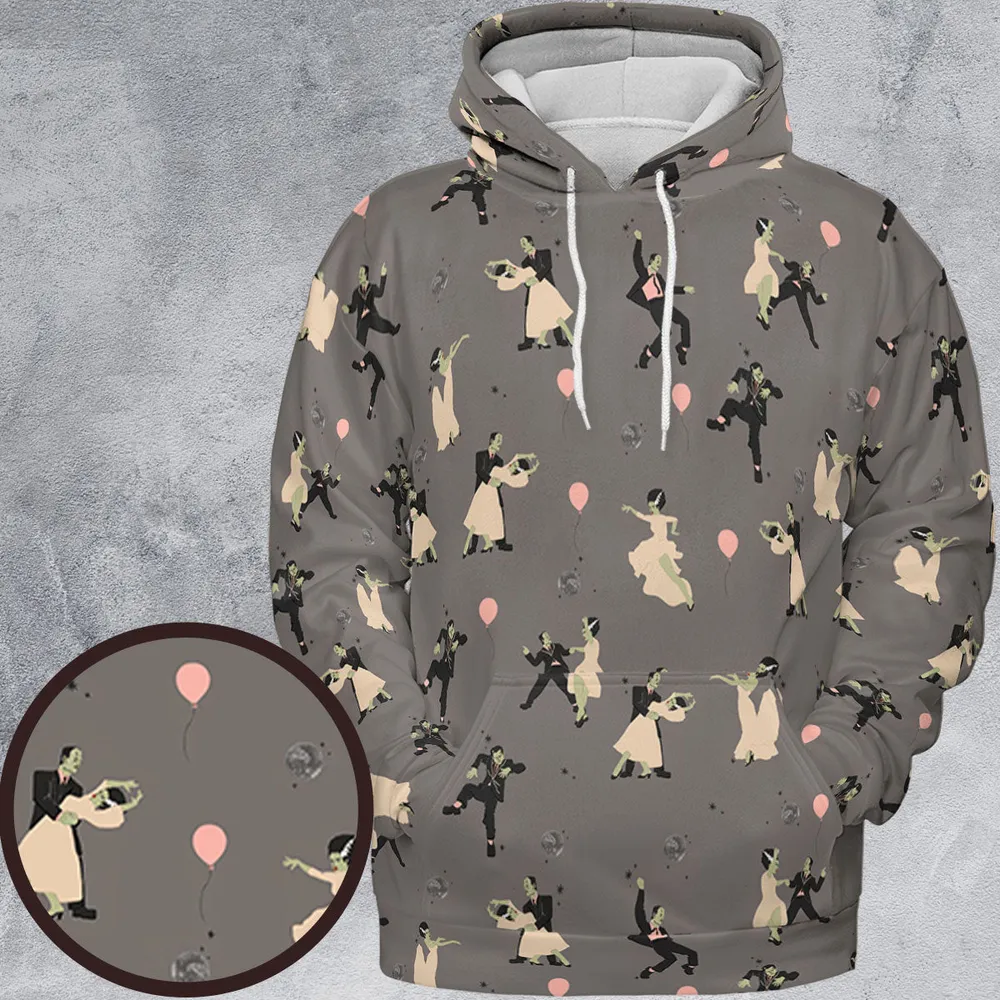 Dirty Dancing Frankenstein and Bride of Frankenstein All-over Print Hoodie - 2