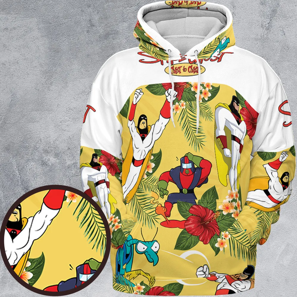 Space Ghost Coast to Coast Characters All-over Print Hoodie - 2