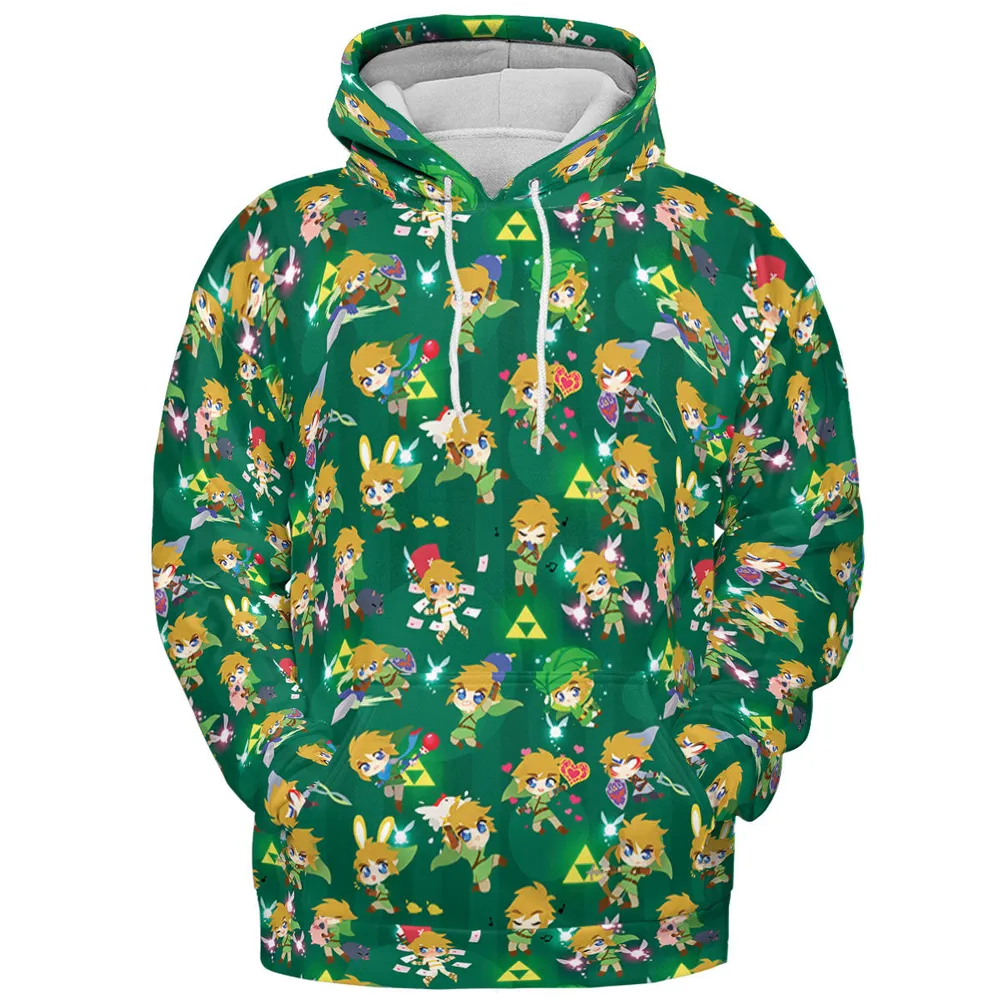 Cute Link Posing The Legend Of Zelda All-over Print Hoodie - 3