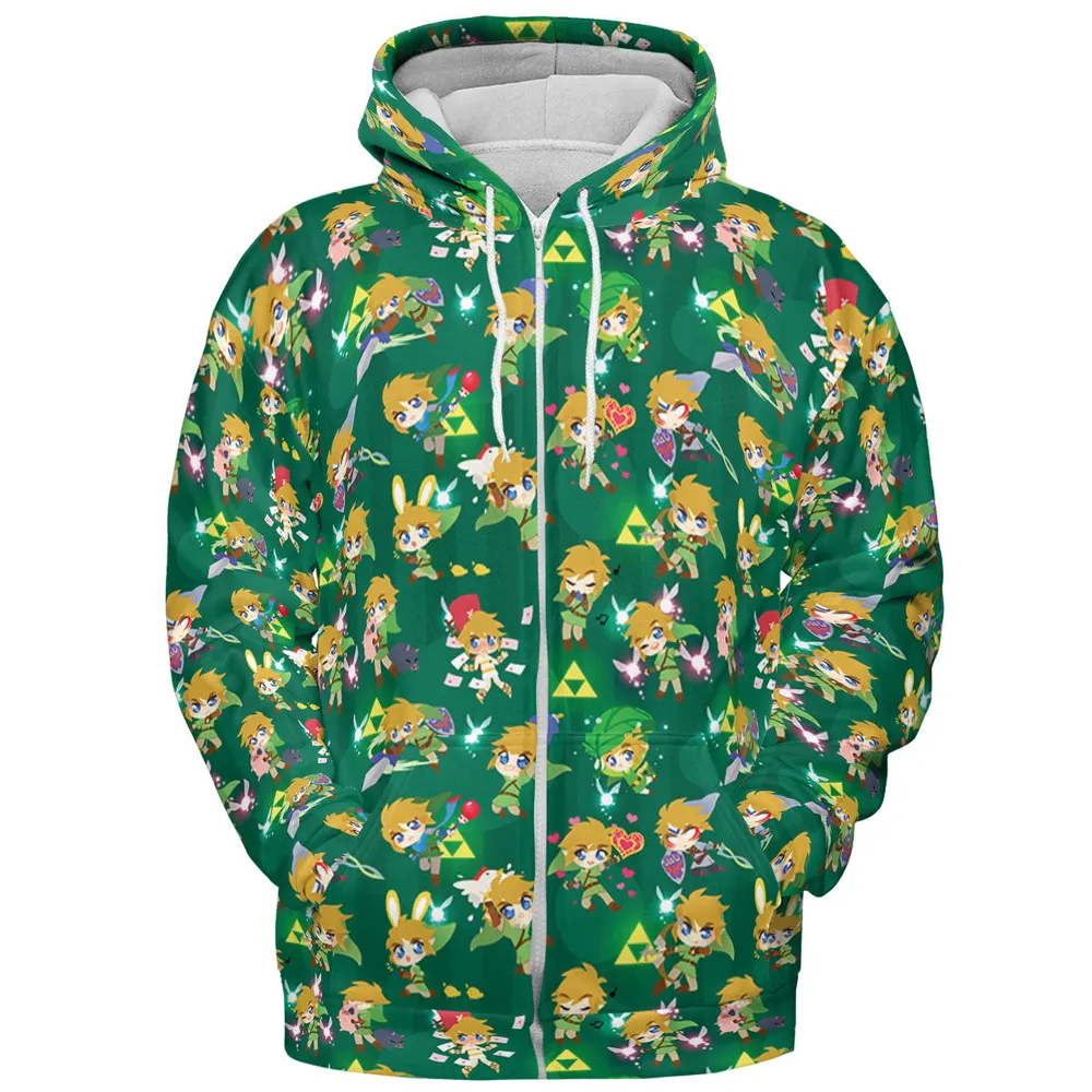 Cute Link Posing The Legend Of Zelda All-over Print Hoodie - 4