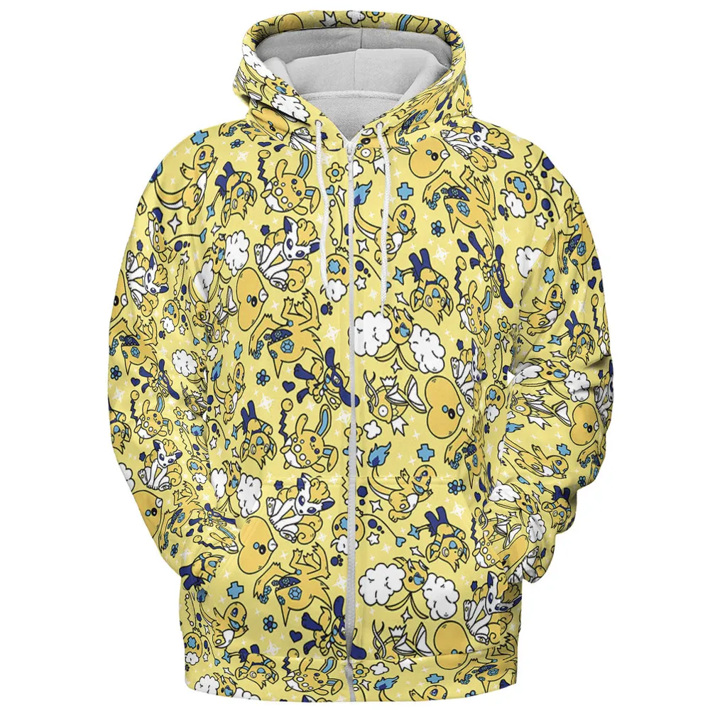 Shiny Magikarp Pokemon Pattern All-over Print Hoodie - 4