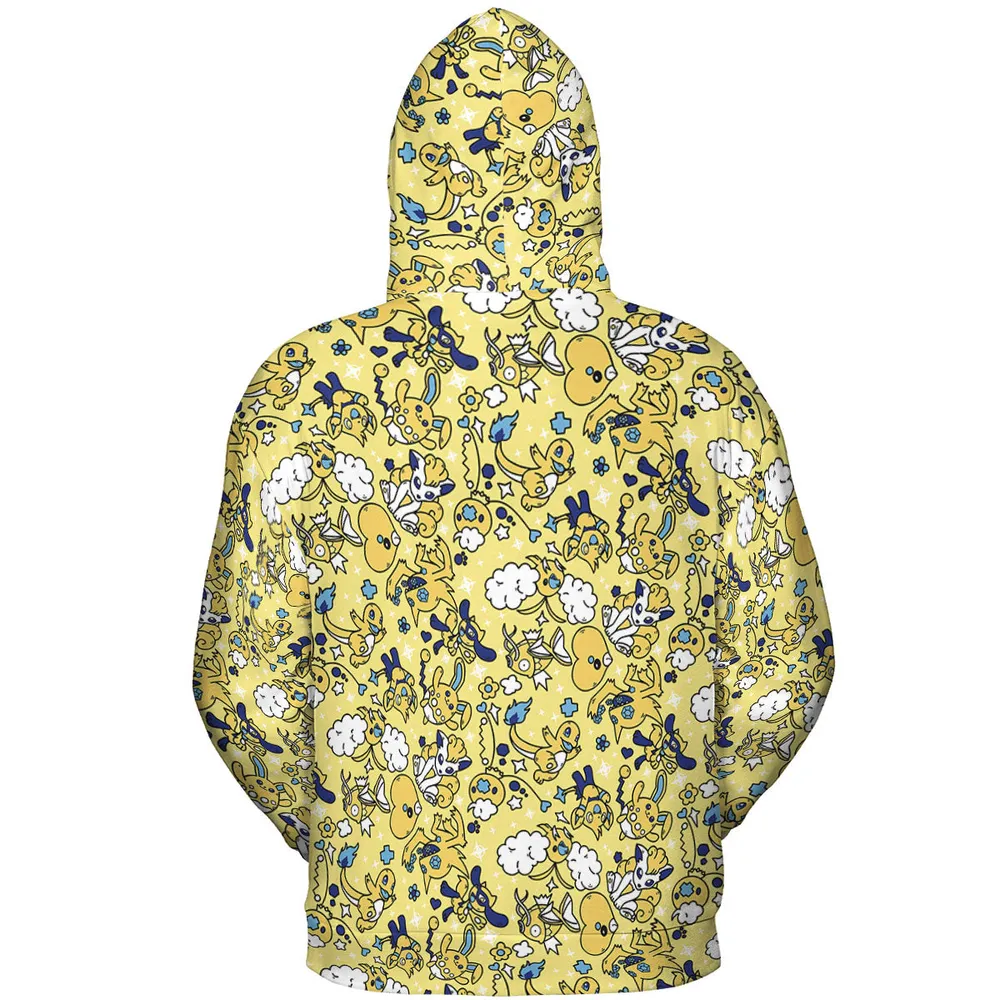Shiny Magikarp Pokemon Pattern All-over Print Hoodie - 5