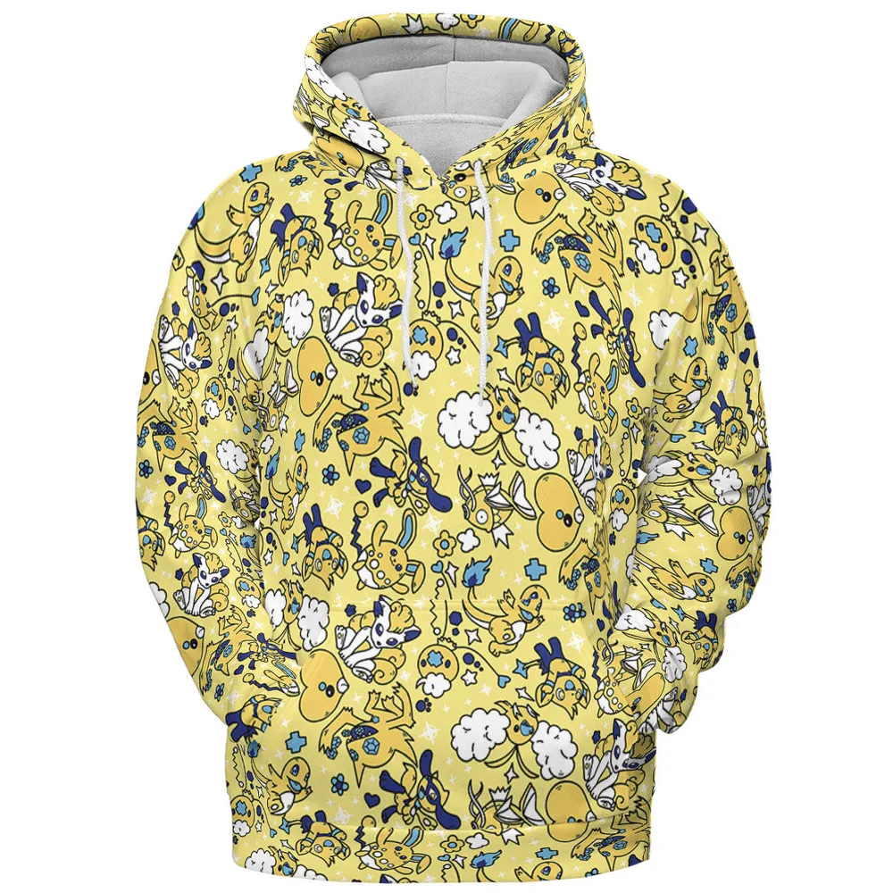 Shiny Magikarp Pokemon Pattern All-over Print Hoodie - 3