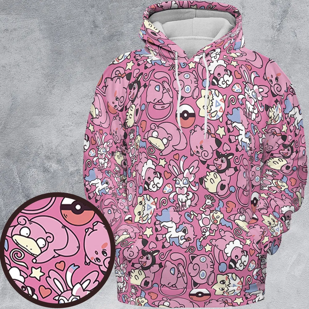 Fairy Pokemon Pattern All-over Print Hoodie - 2