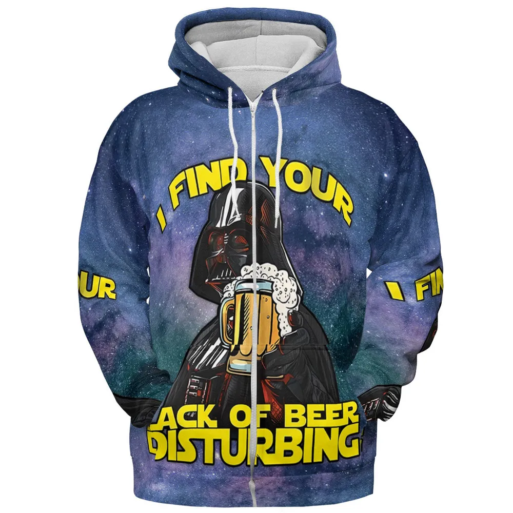I Find Your Lack Of Beer Disturbing Cool All-over Print Hoodie - 4
