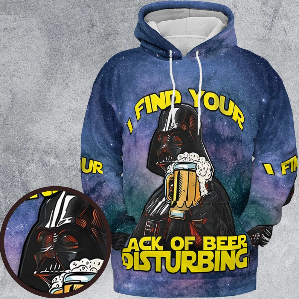 I Find Your Lack Of Beer Disturbing Cool All-over Print Hoodie - 2