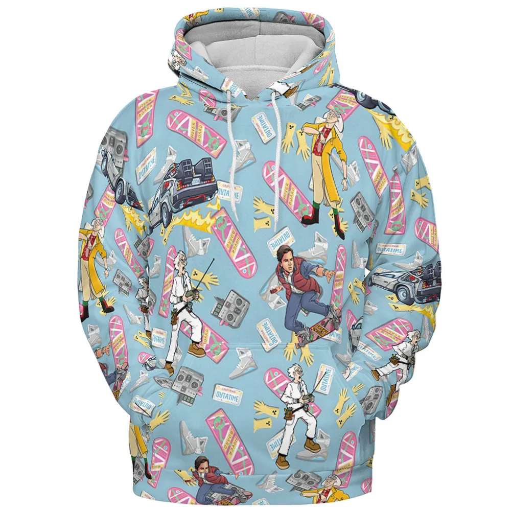 Marty McFly Dr. Emmett Brown Back To The Future All-over Print Hoodie - 3