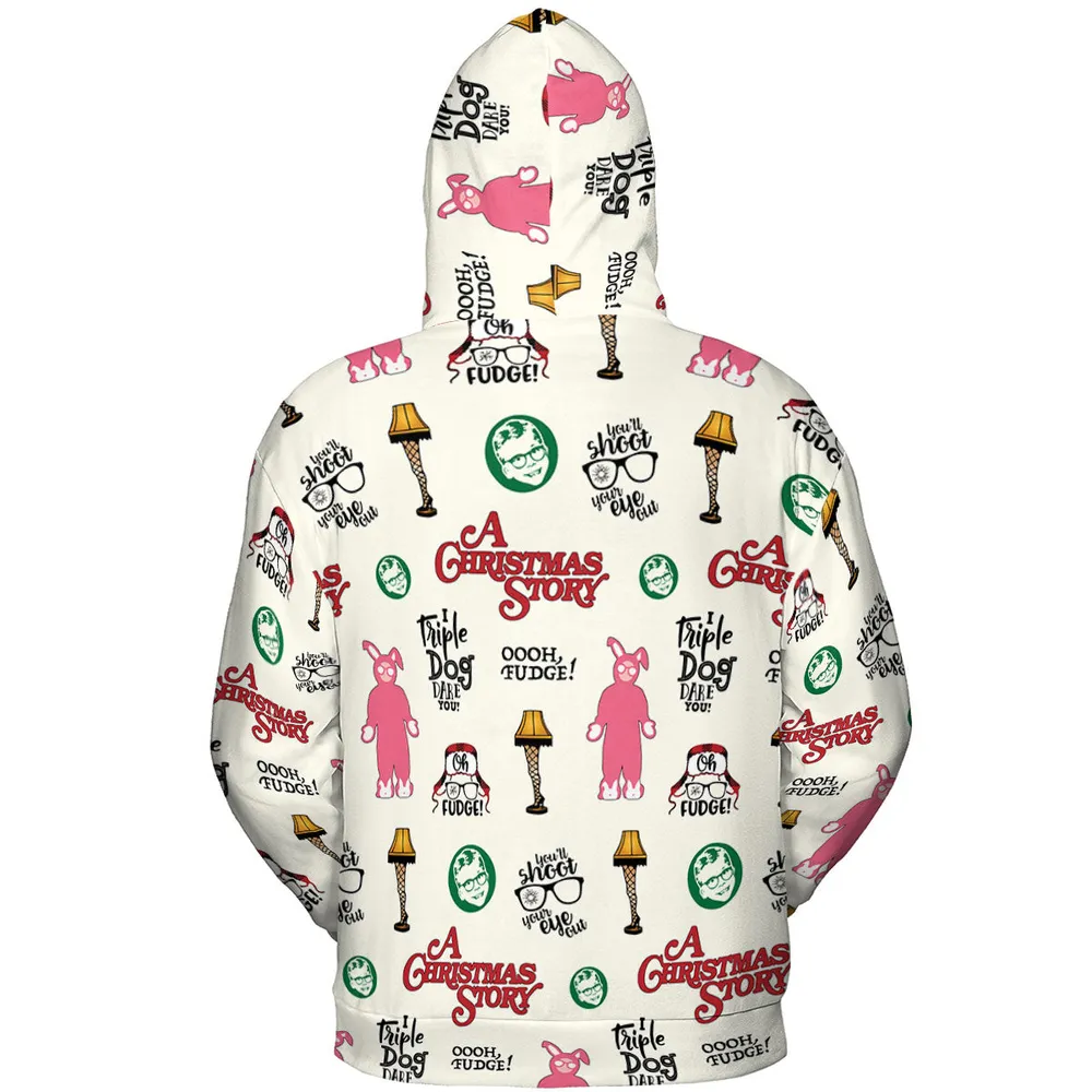 A Christmas Story Pattern All-over Print Hoodie - 5