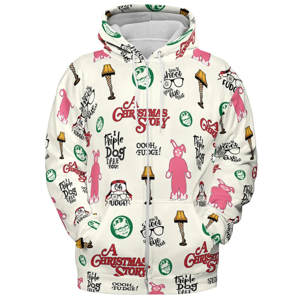 A Christmas Story Pattern All-over Print Hoodie - 4