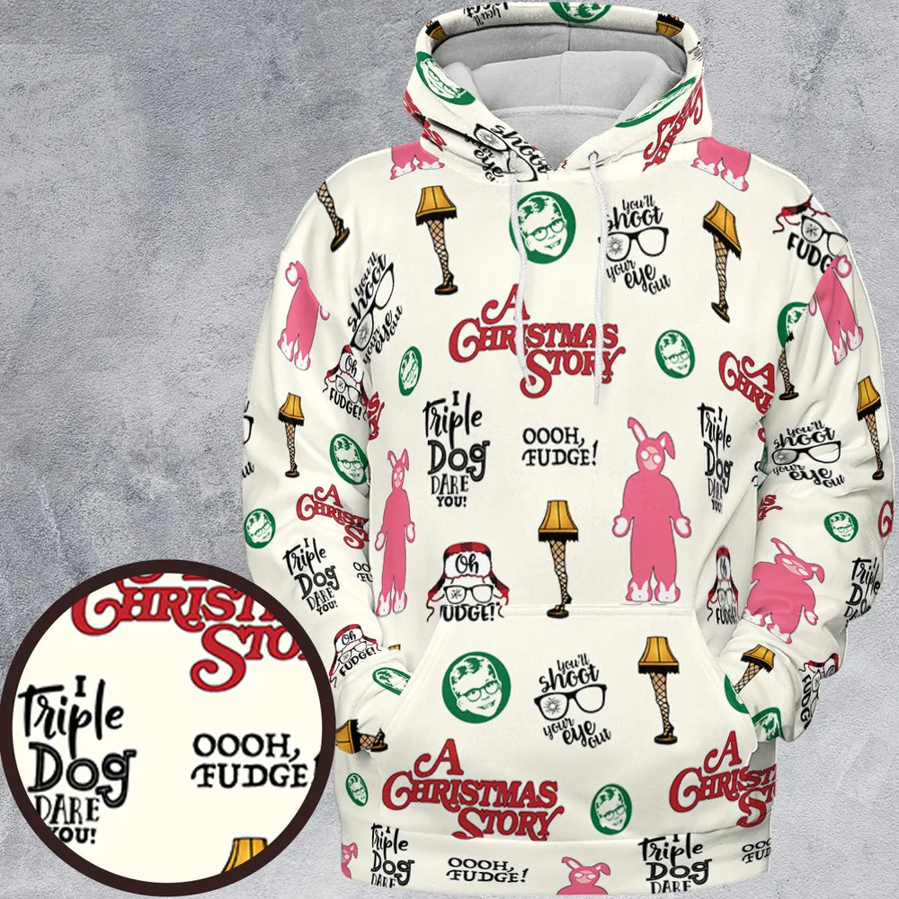 A Christmas Story Pattern All-over Print Hoodie - 2