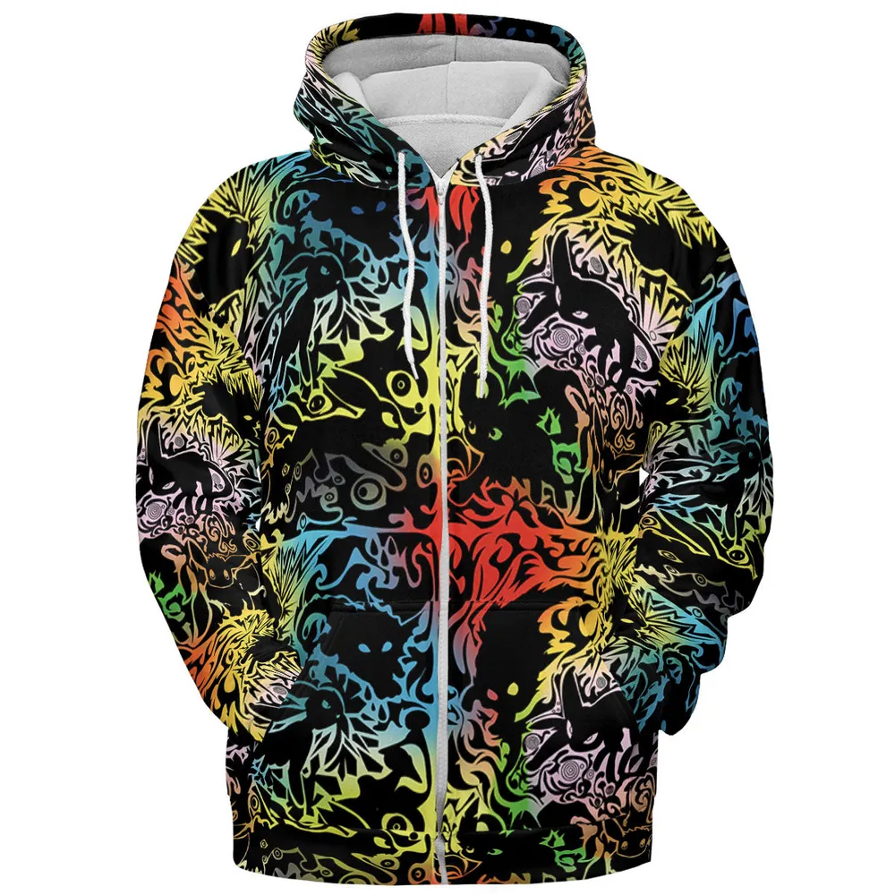Eevee Pokemon Black All-over Print Hoodie - 4