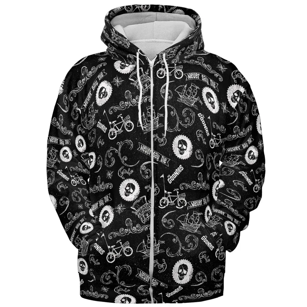 Never Say Die The Goonies Pattern All-over Print Hoodie - 4