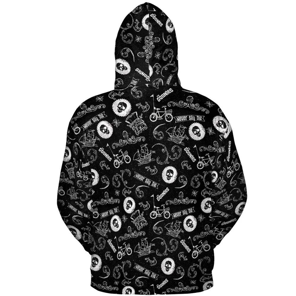 Never Say Die The Goonies Pattern All-over Print Hoodie - 5