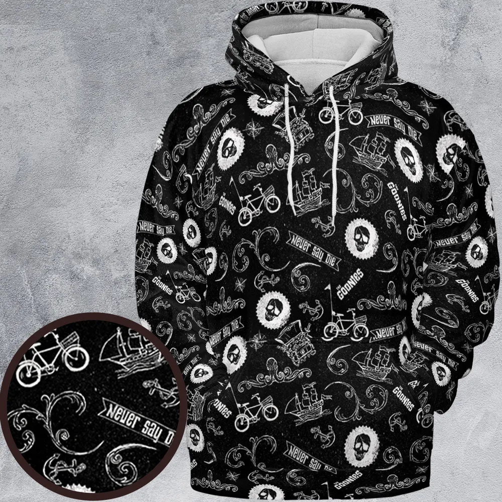 Never Say Die The Goonies Pattern All-over Print Hoodie - 2