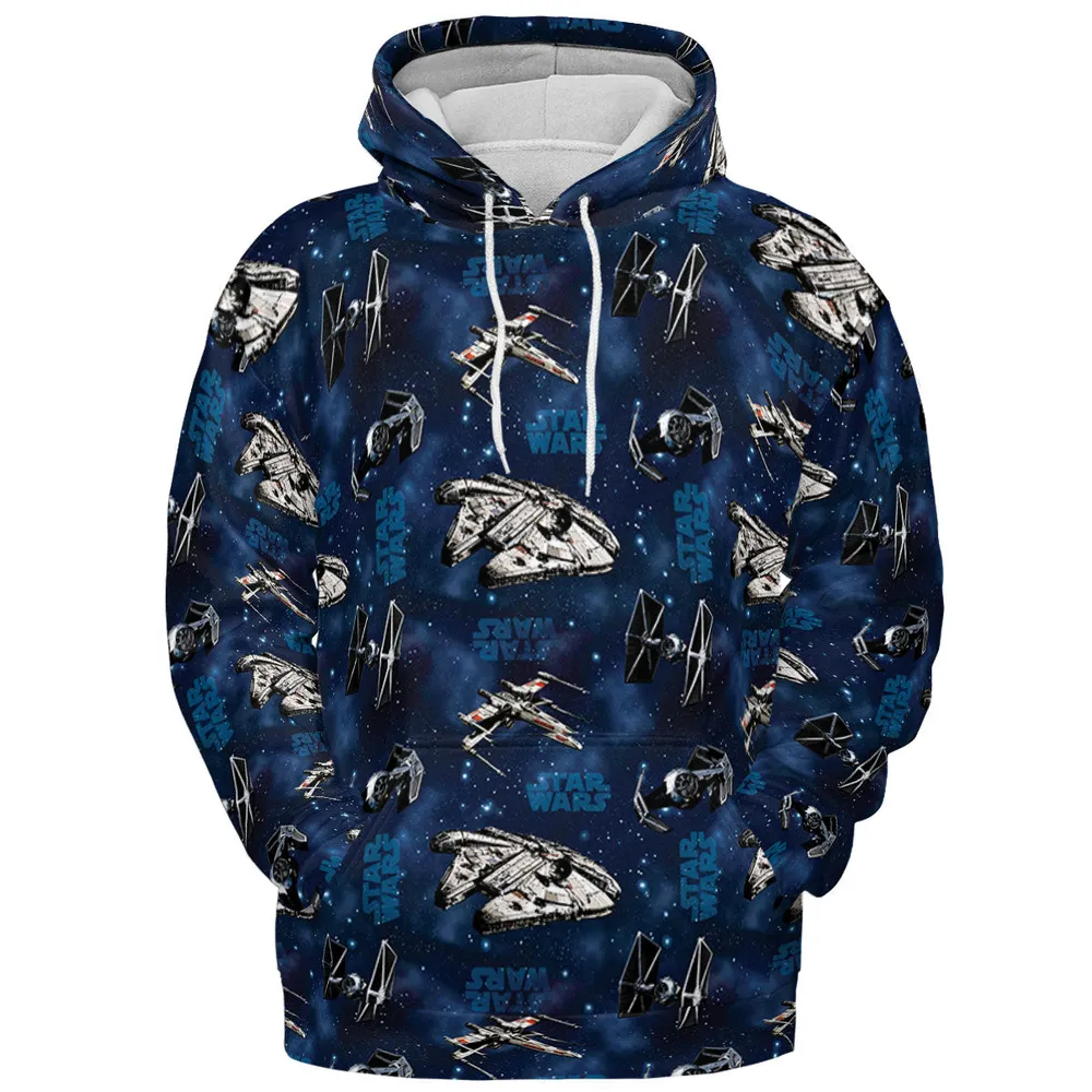 Star Wars Ships Pattern All-over Print Hoodie - 3