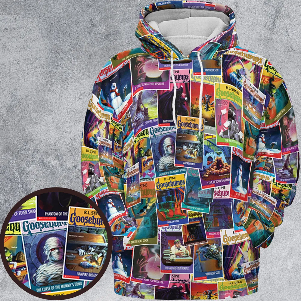 Goosebumps Monster Collage Pattern All-over Print Hoodie - 2