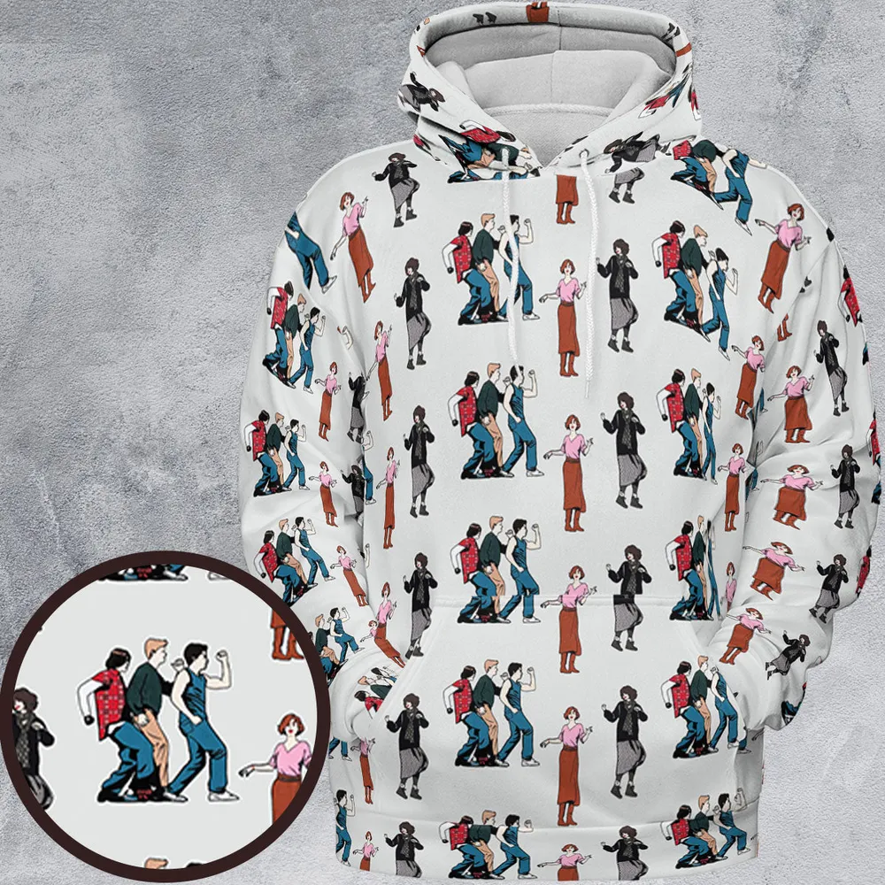 The Breakfast Club Characters Pattern All-over Print Hoodie - 2