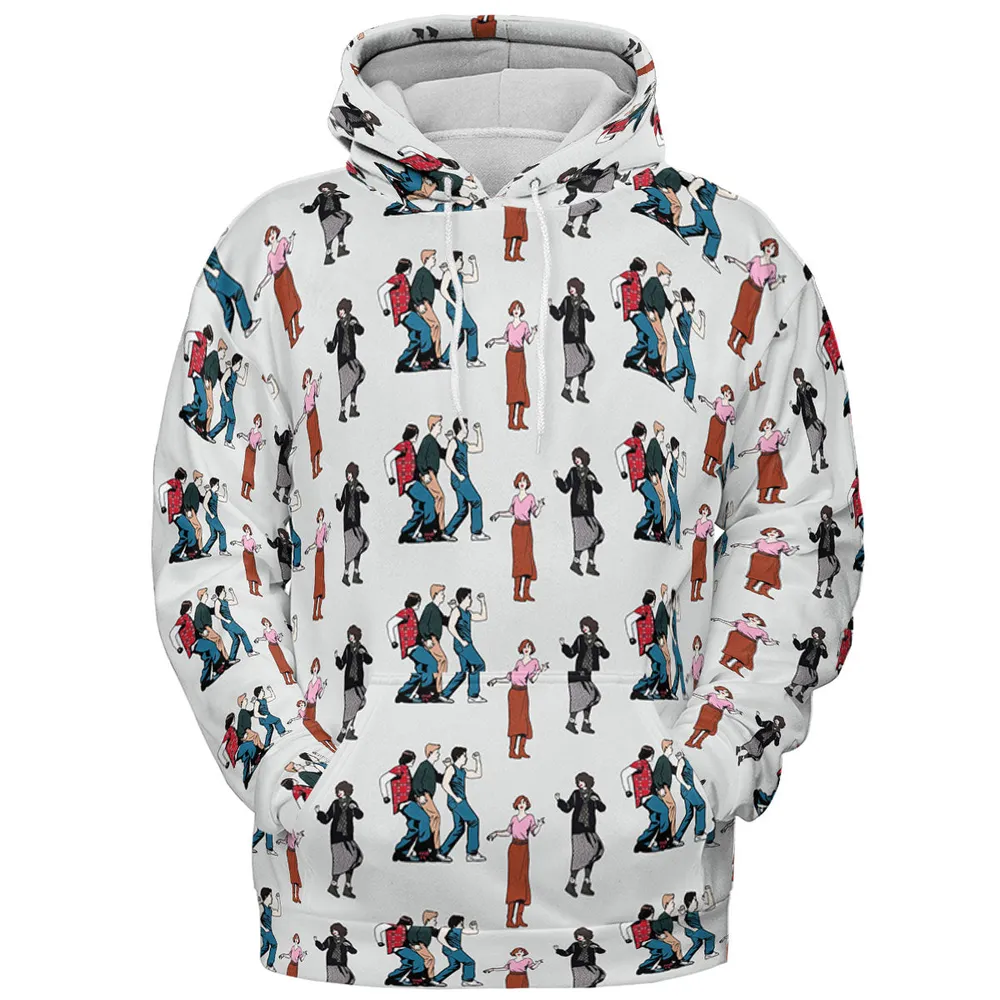 The Breakfast Club Characters Pattern All-over Print Hoodie - 3
