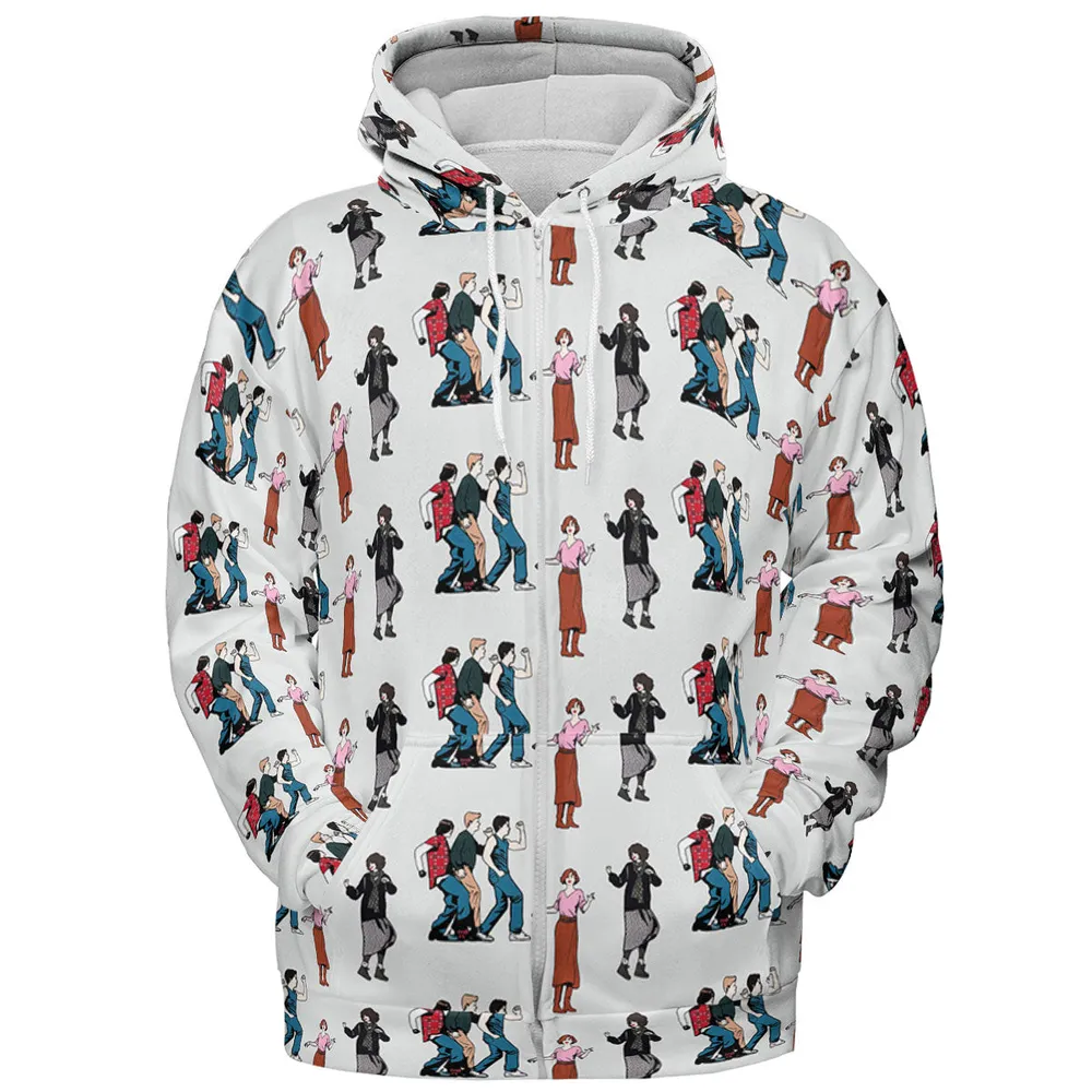 The Breakfast Club Characters Pattern All-over Print Hoodie - 4