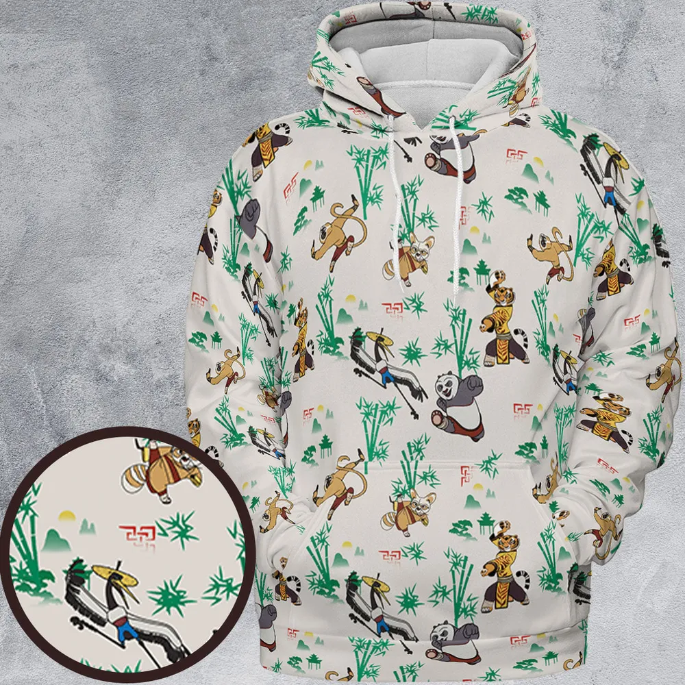 Kung Fu Panda Characters All-over Print Hoodie - 2