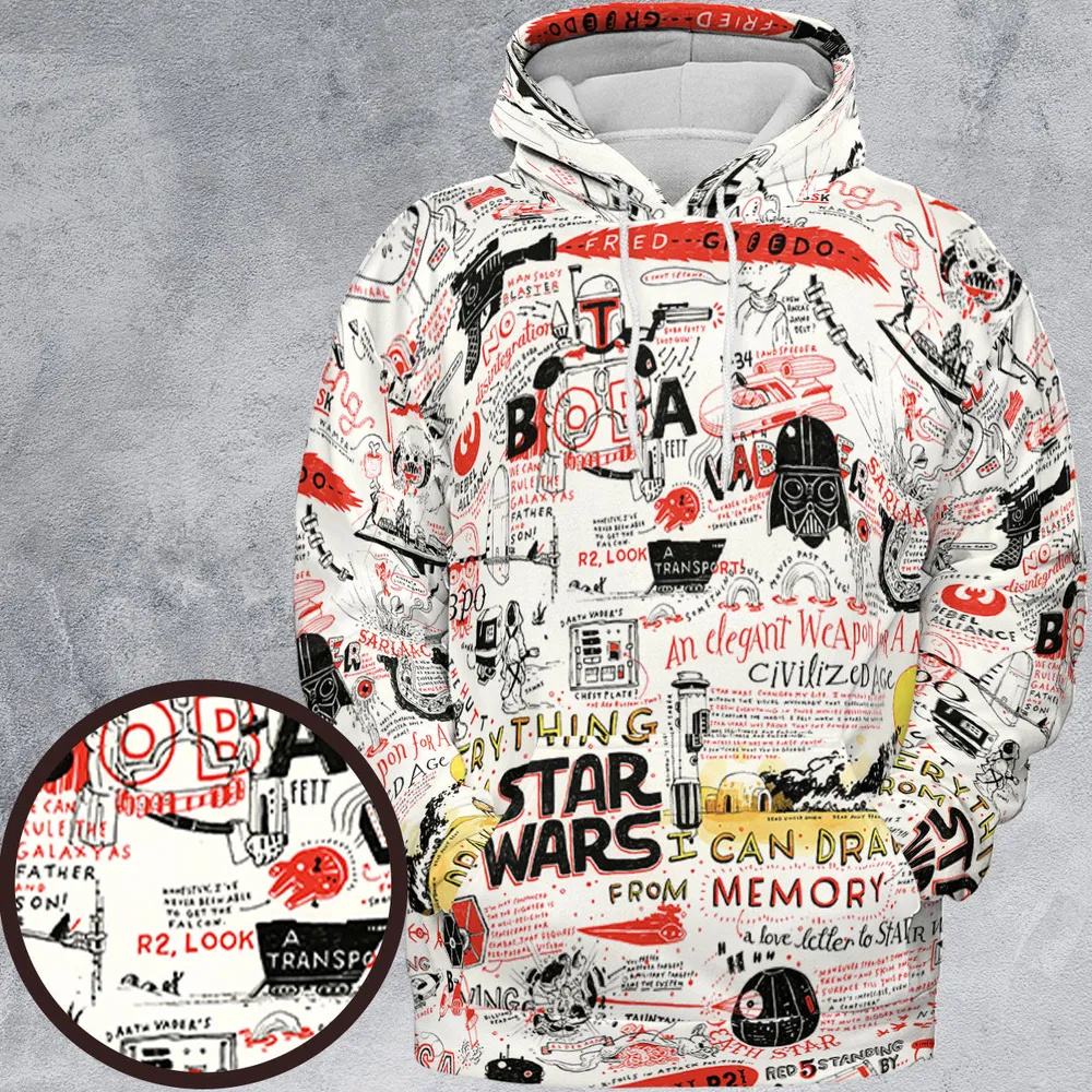 Star Wars All Funny Quotes All-over Print Hoodie - 2