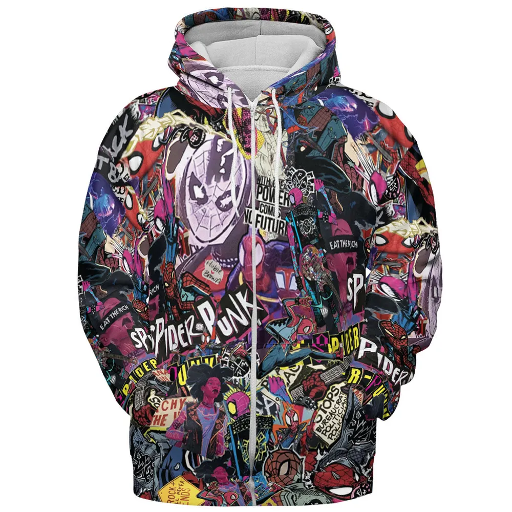 Spider-Punk Get Punked Across Spider-Verse All-over Print Hoodie - 4