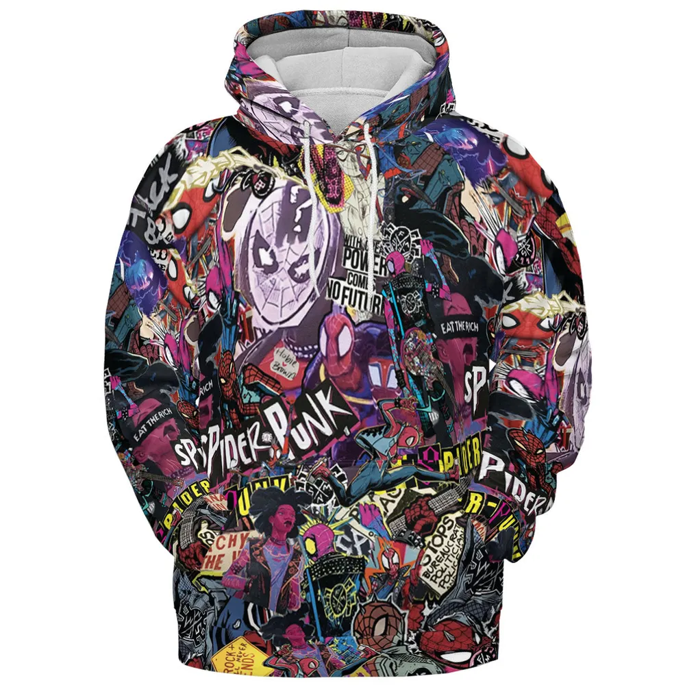 Spider-Punk Get Punked Across Spider-Verse All-over Print Hoodie - 3