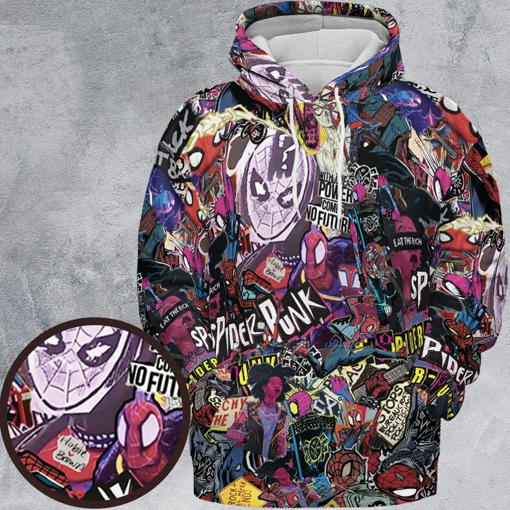 Spider-Punk Get Punked Across Spider-Verse All-over Print Hoodie - 2