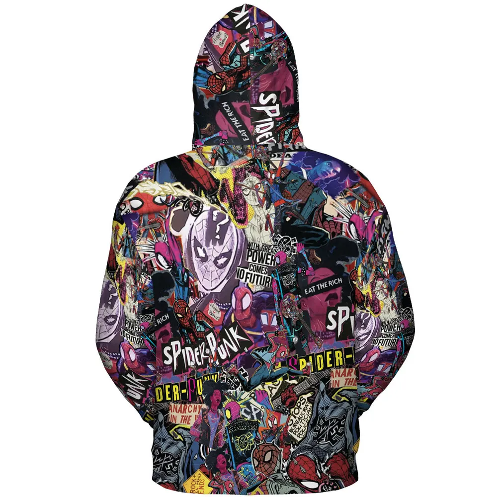 Spider-Punk Get Punked Across Spider-Verse All-over Print Hoodie - 5