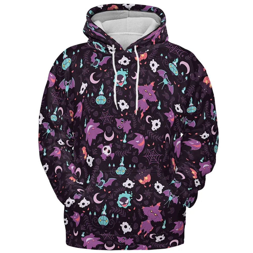 Lavender Town Pokemon Pattern All-over Print Hoodie - 3