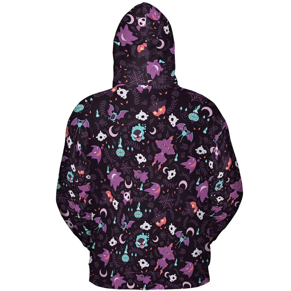 Lavender Town Pokemon Pattern All-over Print Hoodie - 5
