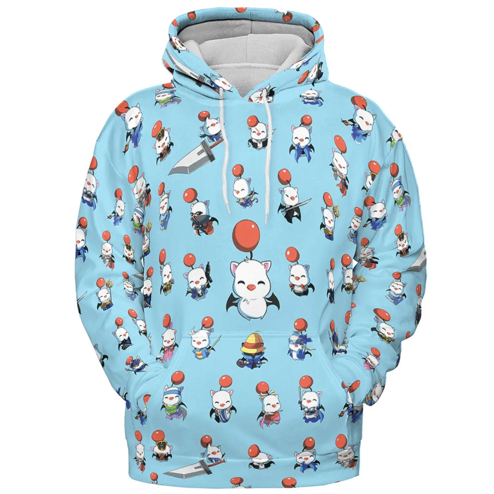 Cute Moogle Final Fantasy All-over Print Hoodie - 3