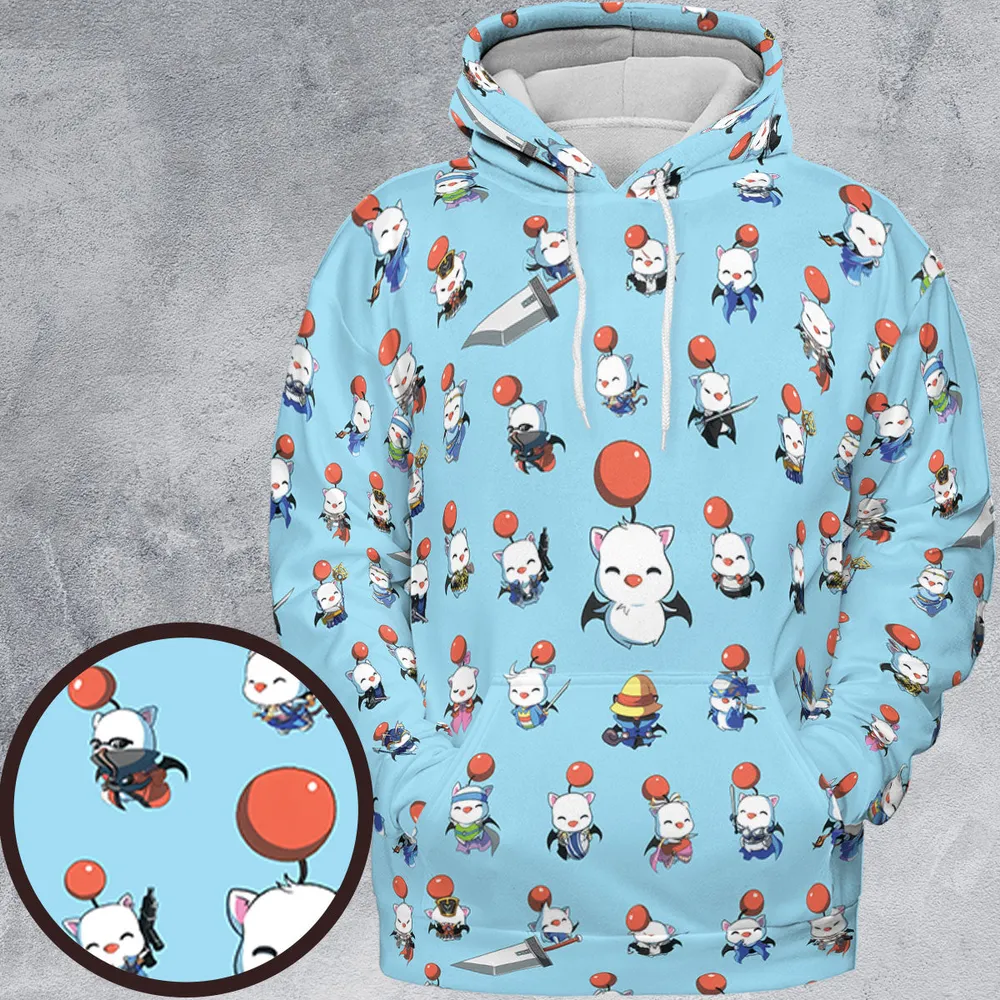 Cute Moogle Final Fantasy All-over Print Hoodie - 2