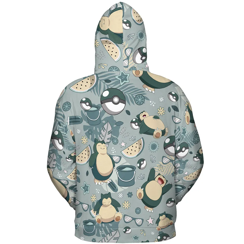 Summer Relax Snorlax Pokemon All-over Print Hoodie - 5
