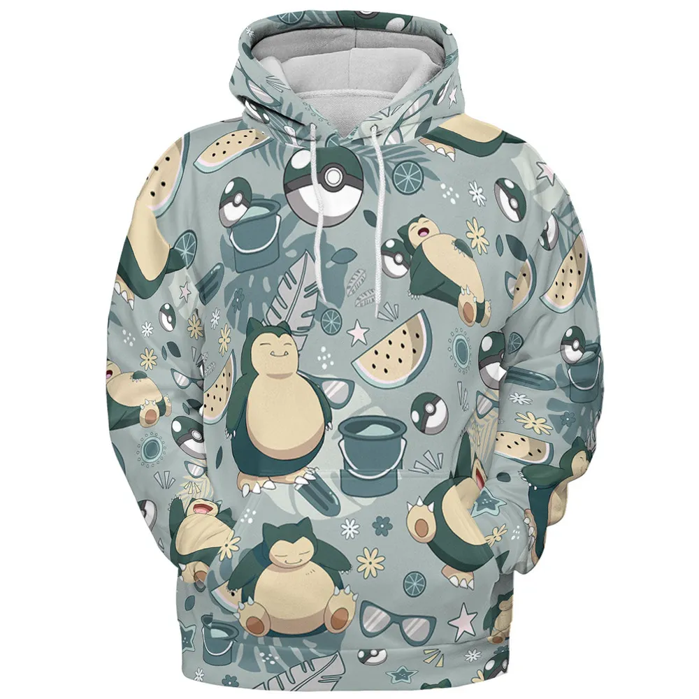 Summer Relax Snorlax Pokemon All-over Print Hoodie - 3